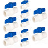 10 Pcs 1" PVC Ball Valve, FPT Threaded, Sch. 40