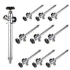 10 Pcs 1/2" PEX Expansion x 3/4" Hose Bibb, 4" Anti Siphon Frost Free Sillcock
