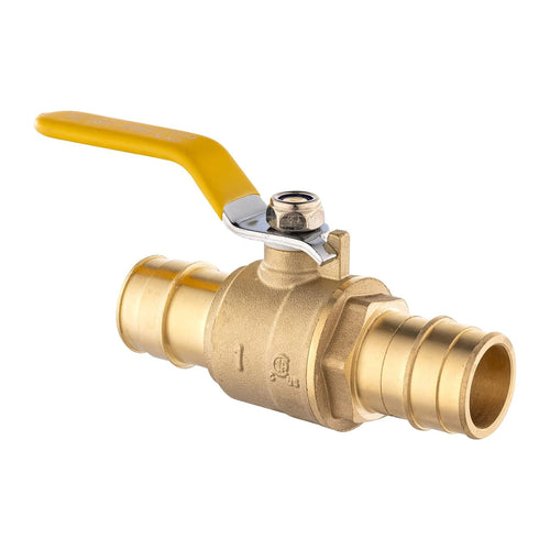 10 Pcs 1" PEX Expansion Ball Valve, Yellow (Lead Free) Plumbingsell