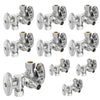 10 Pcs 1/2" PEX Crimp x 3/8" OD x 3/8" OD Dual Shut-Off Outlet, 1/4 Turn