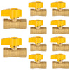 10 Pcs 3/4" FNPT Gas Valve, Yellow
