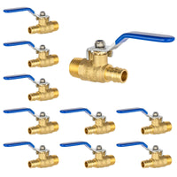1/2" PEX-A Expansion X 1/2" MNPT Ball Valve, Blue (Lead Free)