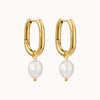 Vesta Pearl Hoop Earrings
