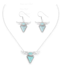 Desert Heart Turquoise Necklace and Earring Set
