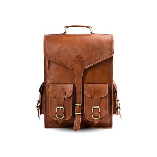 Vintage Leather Backpack Rucksack