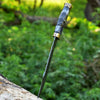 Vintage Original Damascus Steel Bowie Knife – 13" with Brass Guard and Camel Bone Handle
