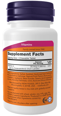 Vitamin D-3 1,000 IU, Chewable