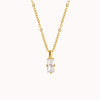 Vivian Baguette Pendant Necklace Caris Jewelry