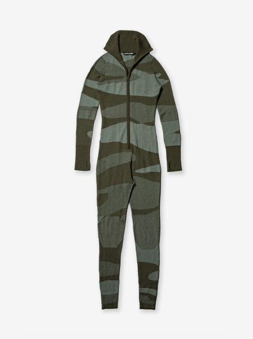 Merino Airwarm Bodysuit- Stone Green