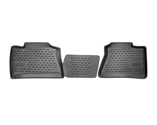 Westin 14-18 Chevrolet Silverado 1500/2500/3500 Double Cab Profile Floor Liners Front Row - Black