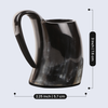 Buffalo Horn Whiskey Shot Glasses Mug Set of 3, Holds 4–5 oz