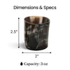 Buffalo Horn Whiskey Shot Glasses 6.5 oz - (Pack of 3)