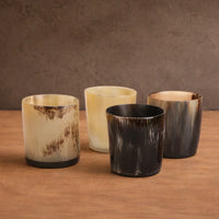 Buffalo Horn Whiskey Shot Glasses 6.5 oz - (Pack of 3)