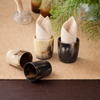 Buffalo Horn Whiskey Shot Glasses 6.5 oz - (Pack of 6)
