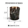 Buffalo Horn Whiskey Shot Glasses 6.5 oz - (Pack of 8)