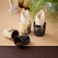 Buffalo Horn Whiskey Shot Glasses 6.5 oz - (Pack of 8)