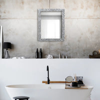 Make To Order Checkered Mirror Bone Inlay Collection in 9 Sizes