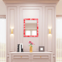 Make To Order Classic Red Mirror Bone Inlay Collection in 5 Sizes