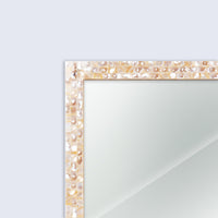 Make To Order Mother Of Pearl White Mirror in 9 Sizes