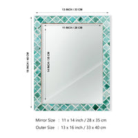 Make To Order Moroccan Green Mirror Bone & Resin Inlay Collection in 4 Sizes