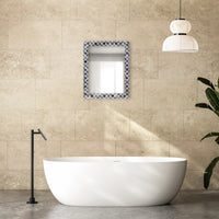 Make To Order Moroccan Grey Mirror Bone & Resin Inlay Collection in 4 Sizes