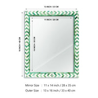 Make To Order Taj Green Mirror Bone Inlay Collection in 4 Sizes