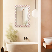 Make To Order Chevron Brown Mirror Bone Inlay Collection in 4 Sizes
