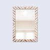 Make To Order Chevron Brown Mirror Bone Inlay Collection in 4 Sizes