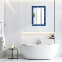 Make To Order Classic Blue Mirror Bone Inlay Collection in 4 Sizes