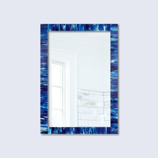 Make To Order Classic Blue Mirror Bone Inlay Collection in 4 Sizes