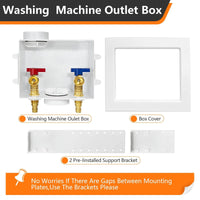 1/2" PEX Expansion (F1960) Inlet, Washing Machine Outlet Box, Center Drain Plumbingsell