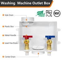 10 Pcs 1/2" CPVC PPE Intet, Washing Machine Outlet Box