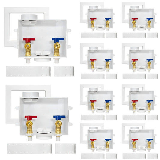 10 Pcs 1/2" CPVC PPE Intet, Washing Machine Outlet Box