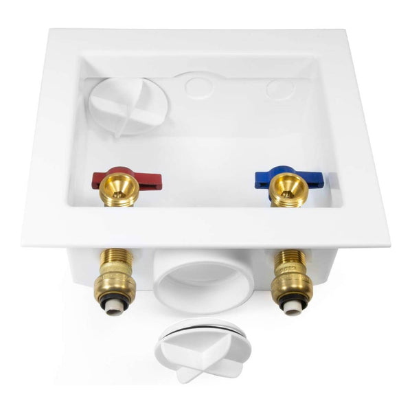 1/2" Push Fit Inlet, Washing Machine Outlet Box Plumbingsell