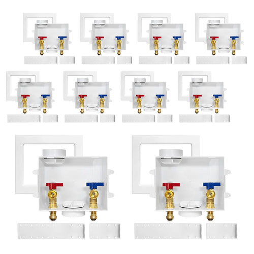 10 Pcs 1/2" Push Fit Inlet, Washing Machine Outlet Box