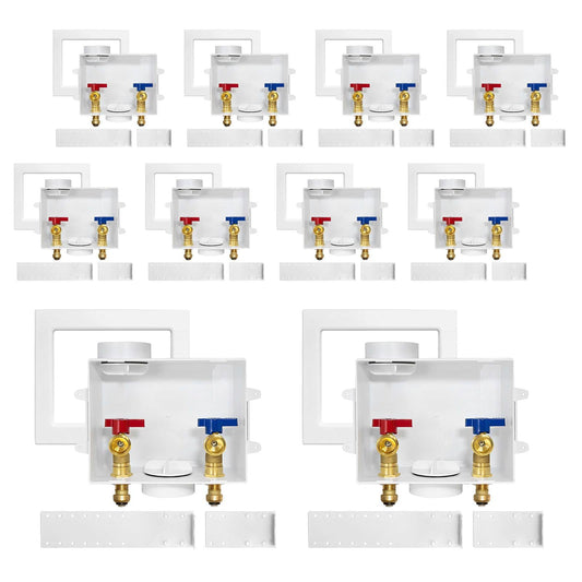 10 Pcs 1/2" Push Fit Inlet, Washing Machine Outlet Box