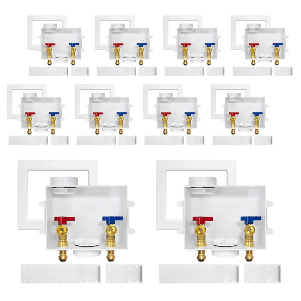 10 Pcs 1/2" Push Fit Inlet, Washing Machine Outlet Box