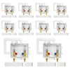 10 Pcs 1/2" PEX Crimp (F1807) Inlet, Washing Machine Outlet Box, with Stainless Steel Water Hammer Arrestor