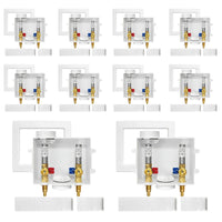 10 Pcs 1/2" PEX Crimp (F1807) Inlet, Washing Machine Outlet Box, with Stainless Steel Water Hammer Arrestor
