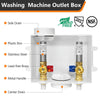 1/2" CPVC PPE Intet, Washing Machine Outlet Box, with Stainless Steel Arrestor Plumbingsell