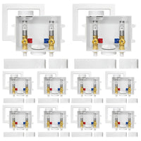 10 Pcs 1/2" CPVC PPE Intet, Washing Machine Outlet Box, with Stainless Steel Arrestor