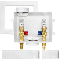 1/2" PEX Expansion (F1960) Inlet, Washing Machine Outlet Box, with Copper Water Hammer Arrestor Plumbingsell