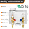 10 Pcs 1/2" PEX Expansion (F1960) Inlet, Washing Machine Outlet Box, with Copper Water Hammer Arrestor