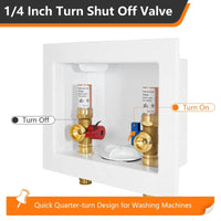10 Pcs 1/2" PEX Expansion (F1960) Inlet, Washing Machine Outlet Box, with Copper Water Hammer Arrestor