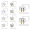 10 Pcs 1/2" PEX Crimp (F1807) Inlet, Washing Machine Outlet Box, Single Control Valve, with SS Hammer Arrestor