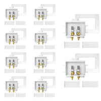10 Pcs 1/2" PEX Crimp (F1807) Inlet, Washing Machine Outlet Box, Single Control Valve, with SS Hammer Arrestor