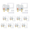 10 Pcs 1/2" Copper Press Inlet, Washing Machine Outlet Box, Center Drain