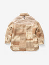 Padded Wool Sherpa Shirt Jacket - Natural Mix