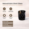 Whiskey Shot Cups Set Crisscross Pattern Real Ox Horn 6.5 oz, Pack 4, 8 & 12
