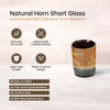 Whiskey Shot Cups Set Chevron Pattern Real Ox Horn 6.5 oz, Pack 4, 8 & 12